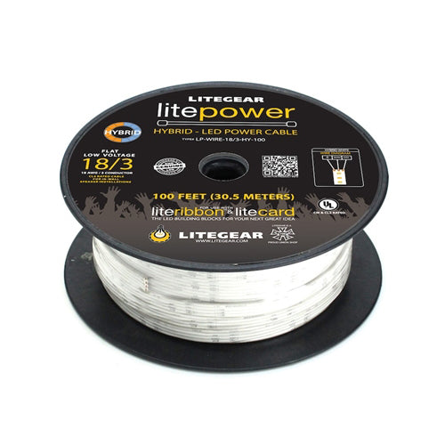 Wire Roll, 18AWG 3-Conductor, Black, 100 ft. (Flat) from www.thelafirm.com