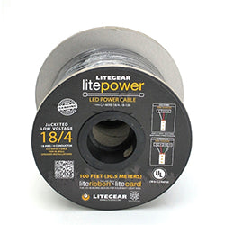 Wire Roll, 18AWG 4-Conductor, Black, 100 ft. (Jacketed) from www.thelafirm.com