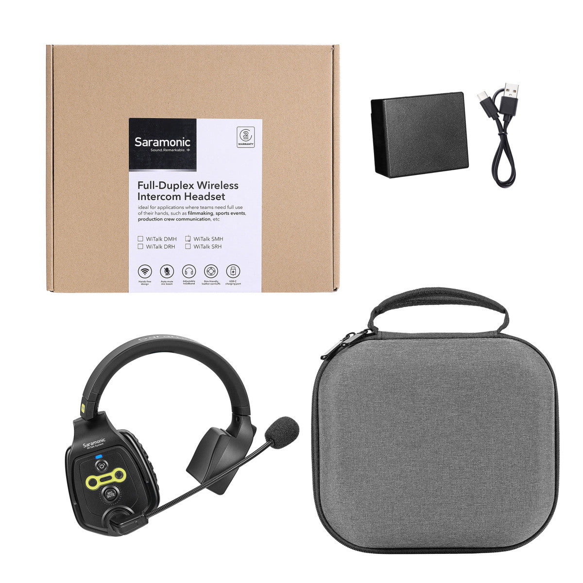 WiTalk-SMH Single-Ear Wireless Intercom Master Headset for the WiTalk Intercom System & Carry Case | The LA Firm 
