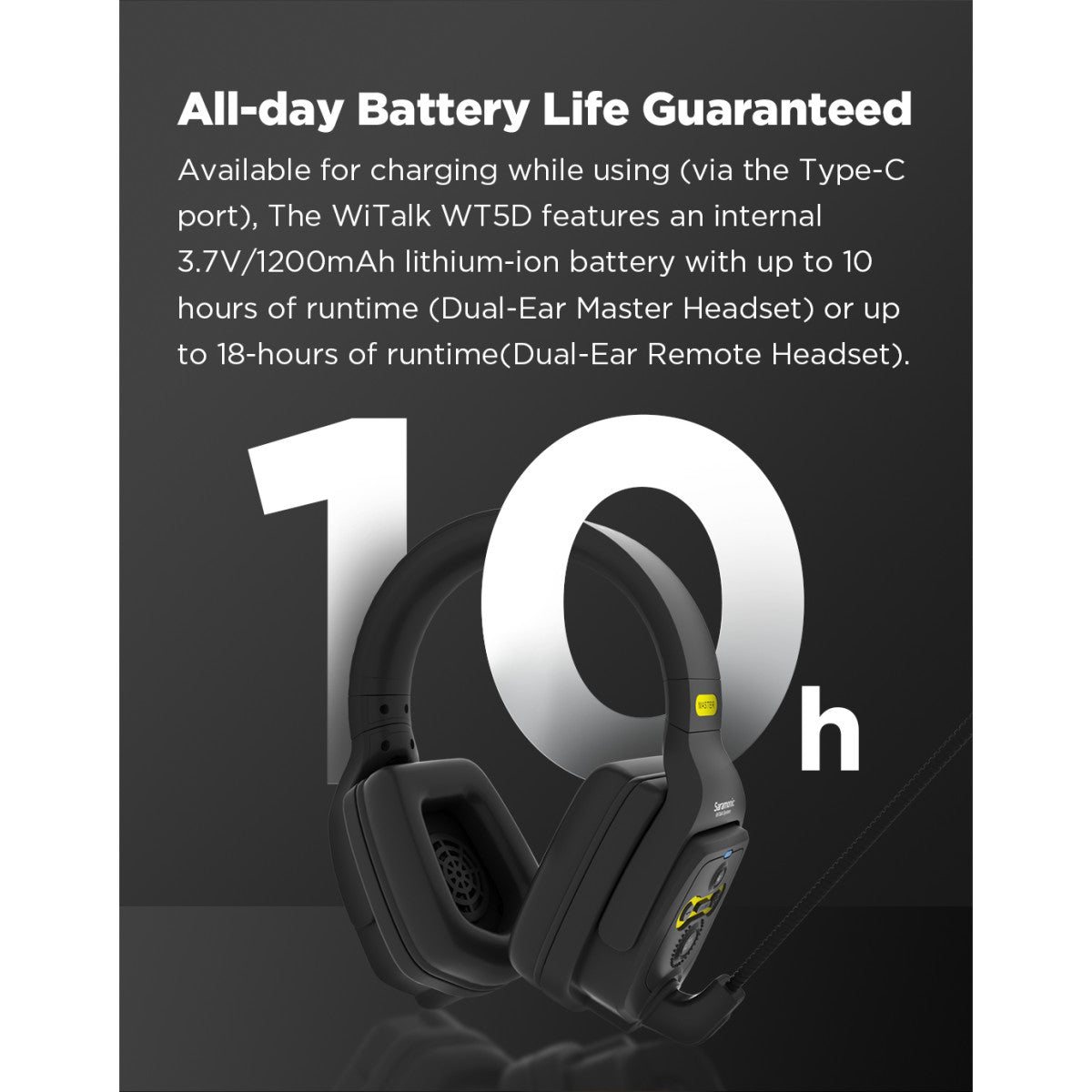 WiTalk-WT5D 5-Person Full-Duplex 1.9GHz Wireless Dual-Ear Headset Intercom System with Hard Case | The LA Firm