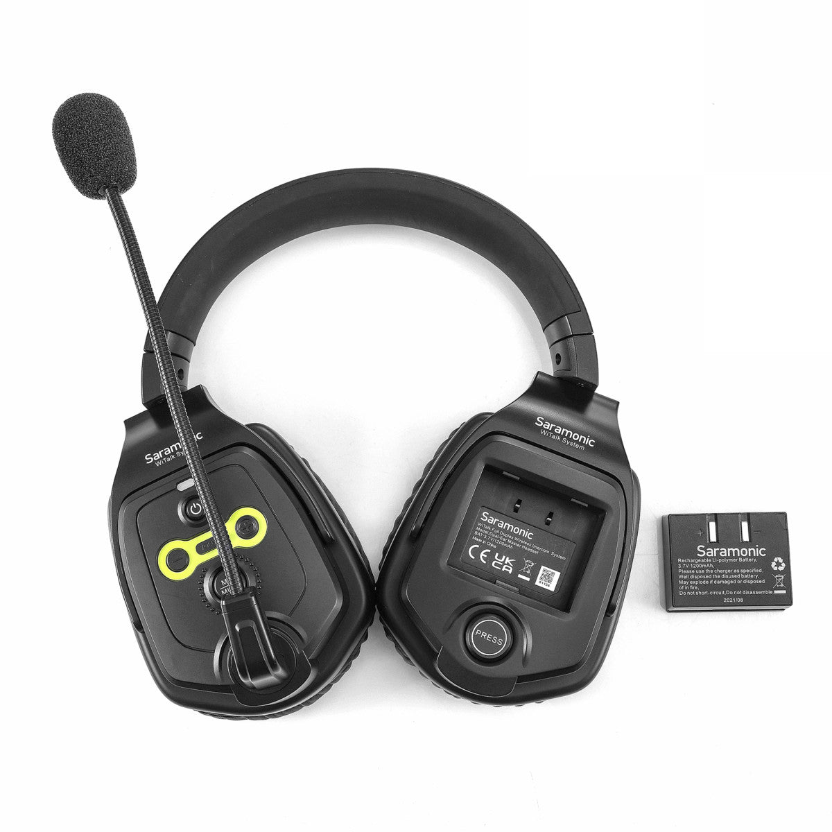 WiTalk-WT6D 6-Person Full-Duplex 1.9GHz Wireless Dual-Ear Headset Intercom System with Hub & Case | The LA Firm