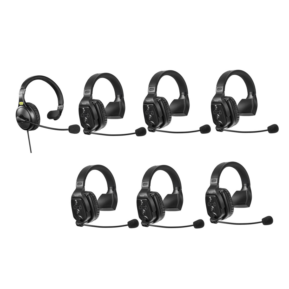 WiTalk-WT7S 7-Person Full-Duplex 1.9GHz Wireless Single-Ear Headset Intercom System with Hub & Case | The LA Firm