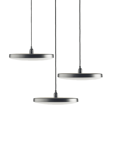 DISC PENDANT 100-230V TRIPLE Black7.0 ft lead - 120V/230V - 11.8 VA - (3) DISC PENDANT - BASE TRIPLE from www.thelafirm.com