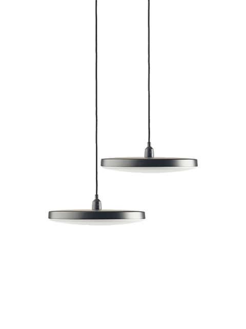 DISC PENDANT 100-230V DUO Black 7.0 ft lead - 120V/230V - 11.8 VA - (2) DISC PENDANT - BASE TRIPLE from www.thelafirm.com