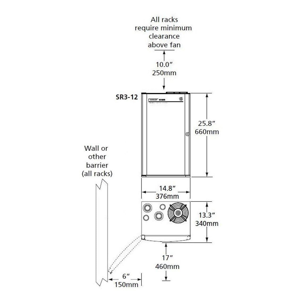 Sensor3 Single-Phase 12-Module Rack from www.thelafirm.com