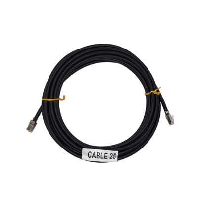EtherWAN 25Ft Shielded RJ45 Plug to Plug 568B Wired, Solid, Black PVC Jacket, Shielded CAT6 Outdoor Standard Patch Cable | The LA Firm
