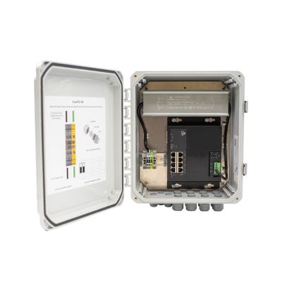 EtherWAN EasyPoE LiteNEMA 4/4X Indoor/Outdoor Cabinet with Integrated PoE Switch and Power Supply | The LA Firm