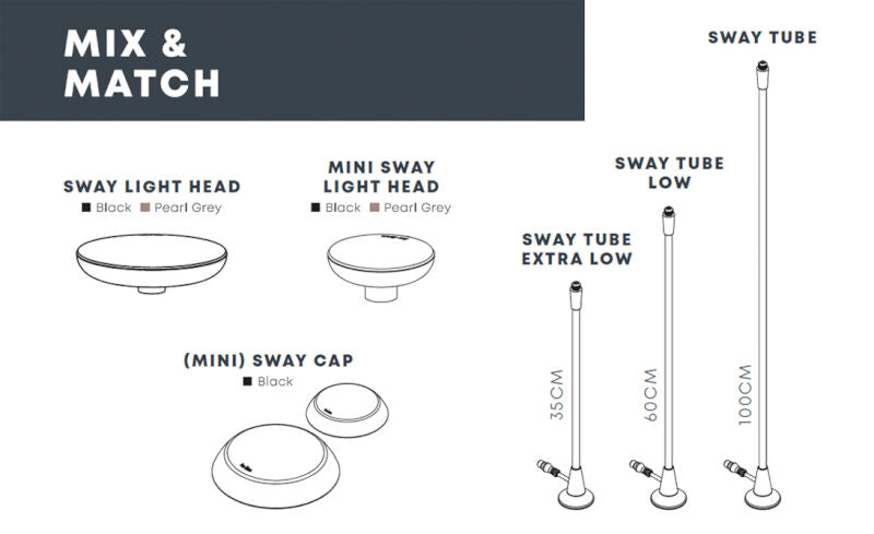 in-lite SWAY Black 1002mm - 12V/21V - 1.0 VA - 99210000
