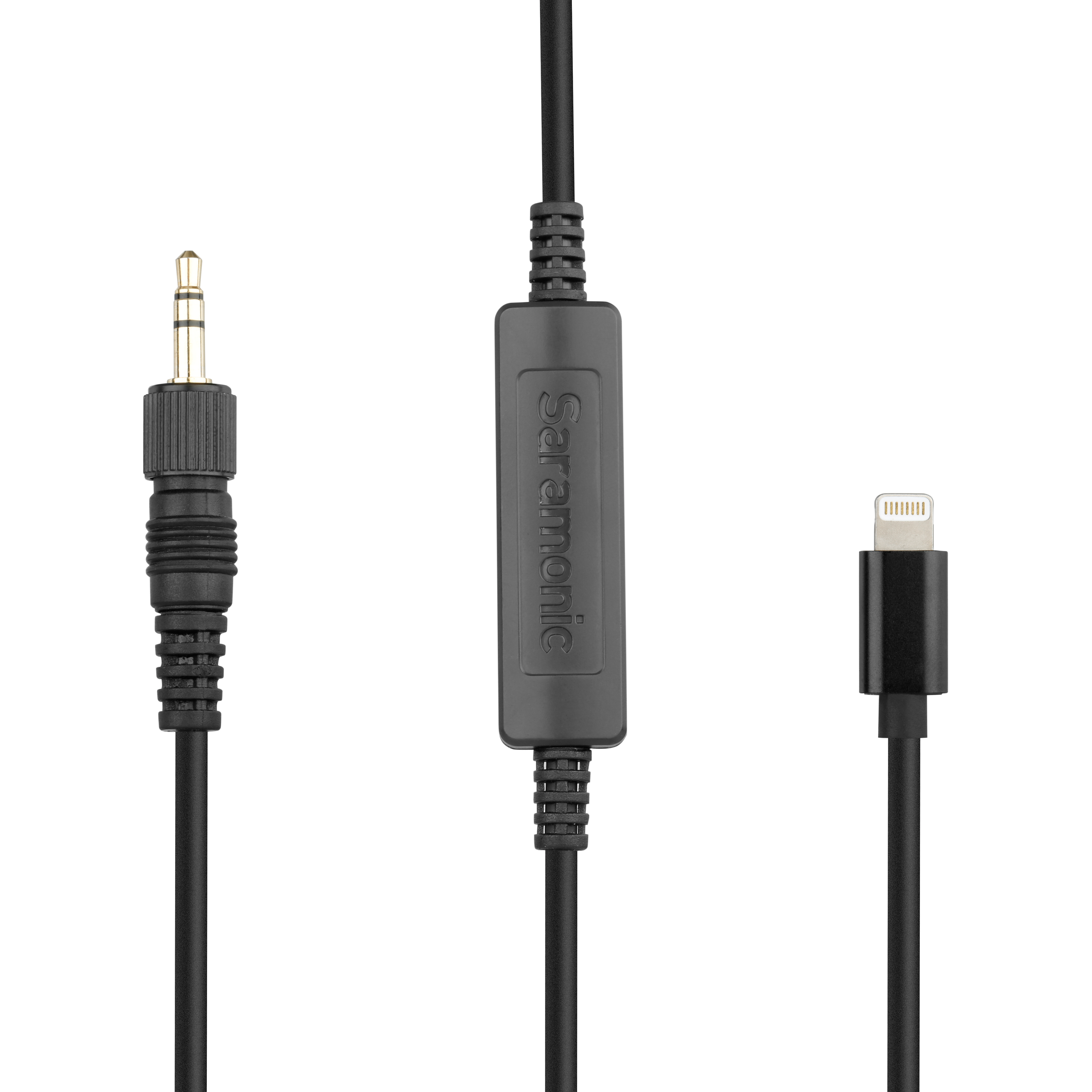 LC-C35 Locking 3.5mm TRS to MFi Certified Lightning Cable with A-to-D Convert... â€“ Saramonic audio gear at The LA Firm