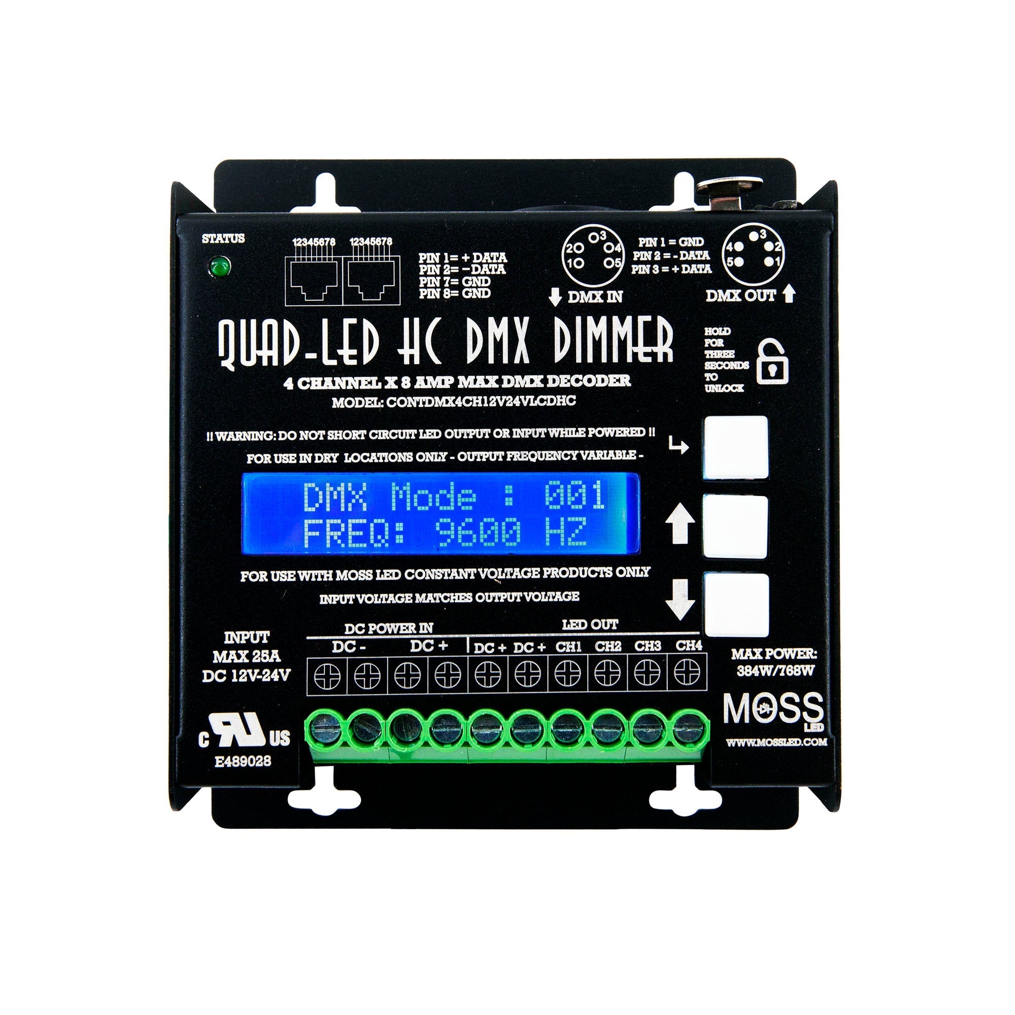 Quad-LED High Current DMX - 4 Channel Dimmer from www.thelafirm.com