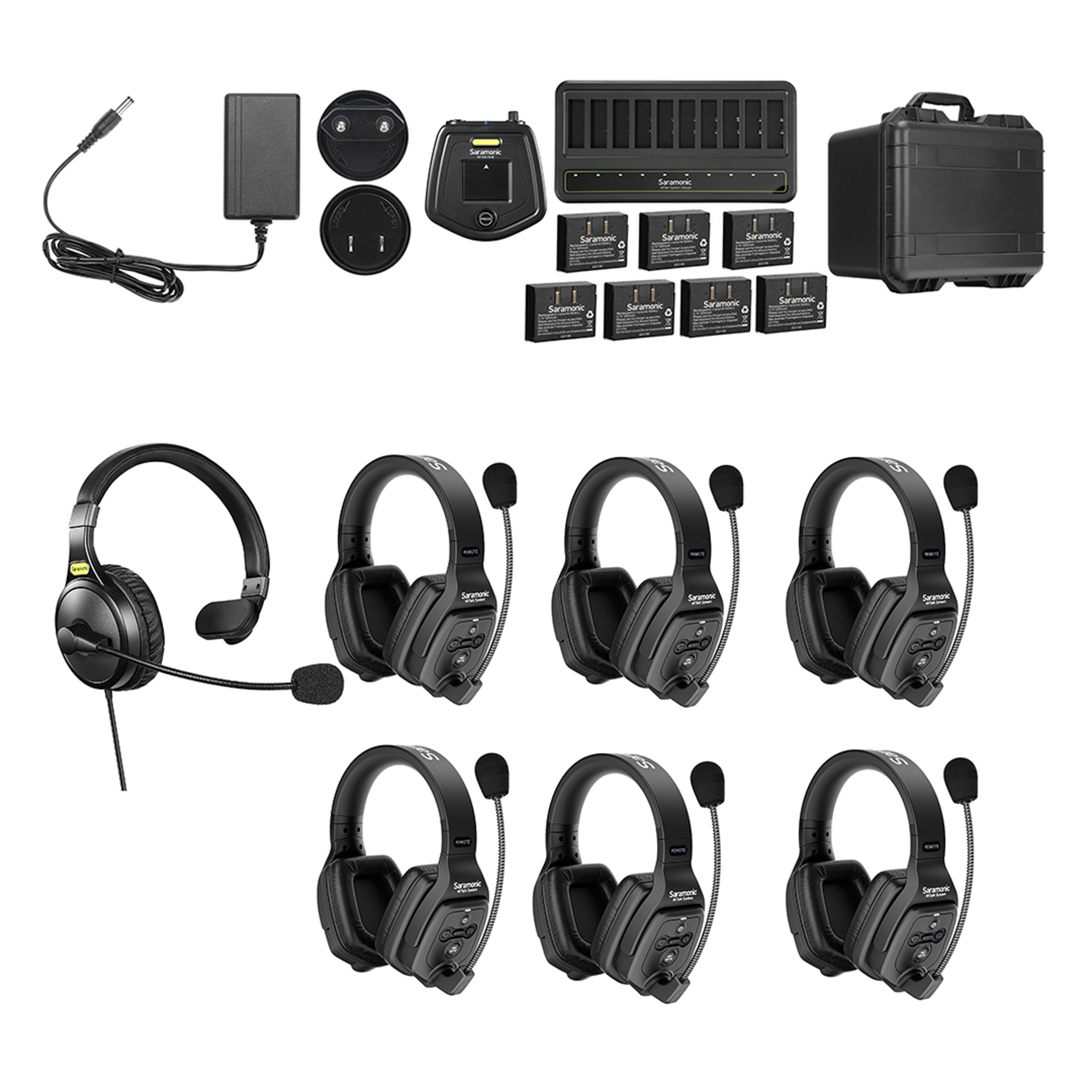 WiTalk-WT7D 7-Person Full-Duplex 1.9GHz Wireless Dual-Ear Headset Intercom Sy... â€“ Saramonic audio gear at The LA Firm