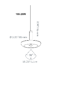 SWAY PENDANT 100-230V TRIPLE Black 7.0 ft lead - 120V/230V - 21.3 VA - (3) SWAY PENDANT - BASE 1   from www.thelafirm.com