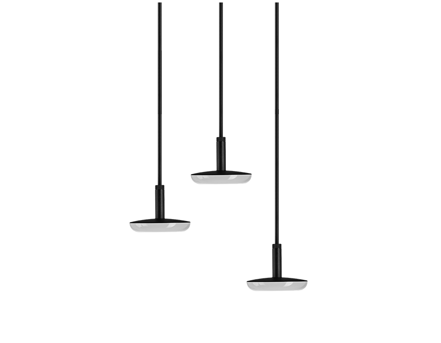 SWAY PENDANT 100-230V TRIPLE Black 7.0 ft lead - 120V/230V - 21.3 VA - (3) SWAY PENDANT - BASE 1   from www.thelafirm.com