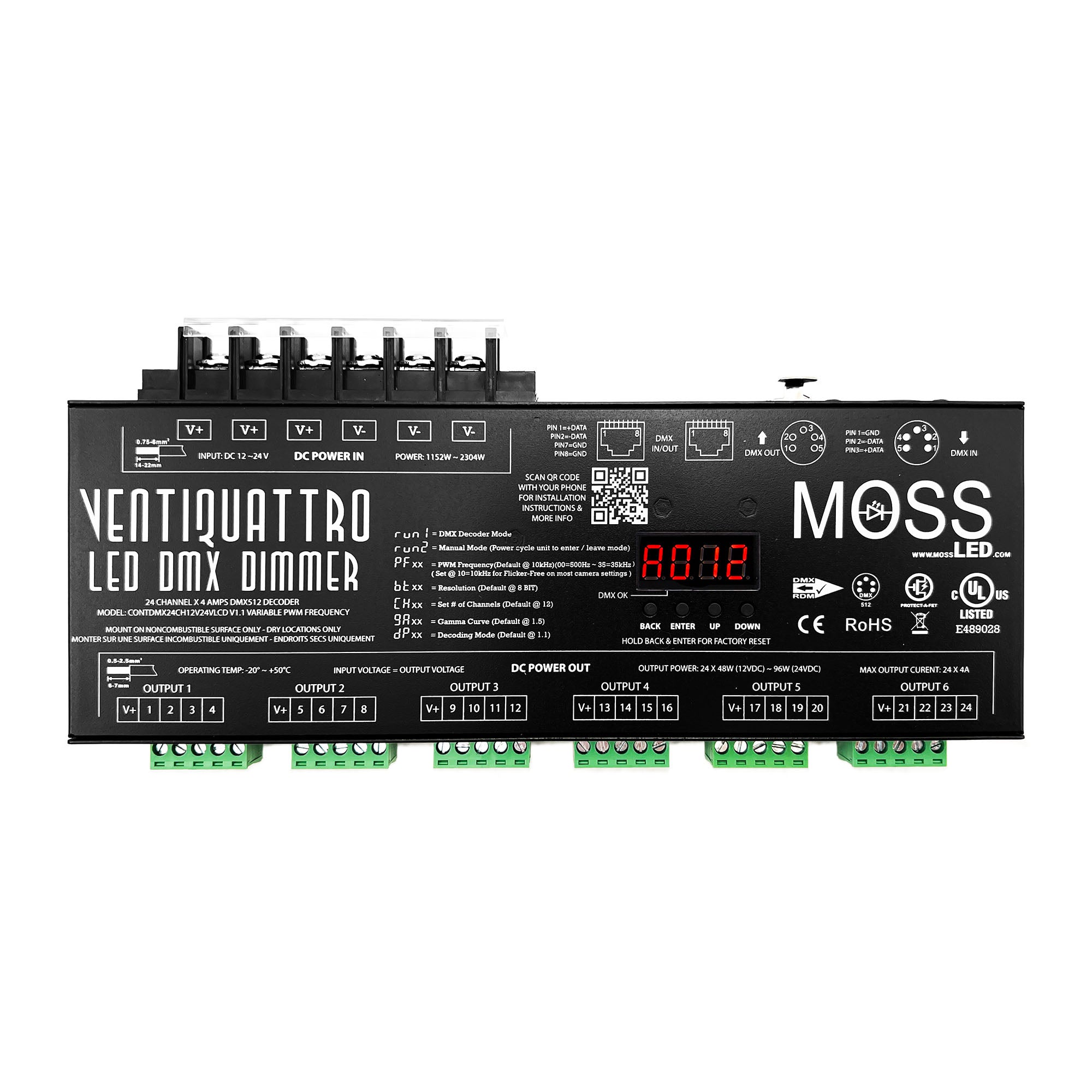 VentiQuattro-LED DMX - 24 Channel Dimmer Constant Voltage from www.thelafirm.com