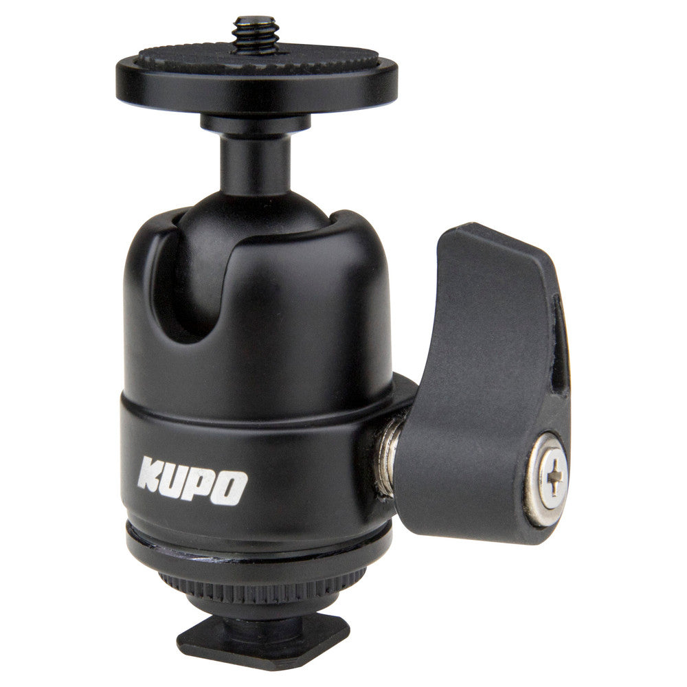 Kupo Midi Ball Head with Hot Shoe Mount from www.thelafirm.com