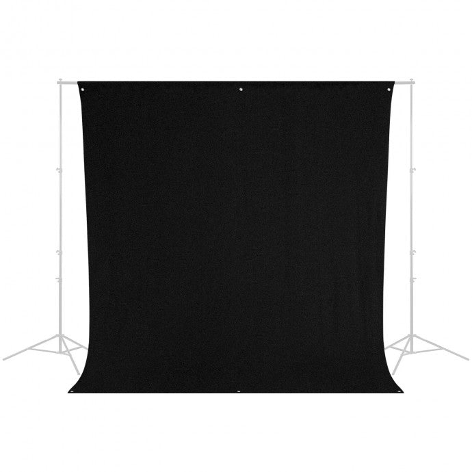 Westcott Wrinkle-Resistant Backdrop - Rich Black (9' x 10')