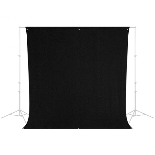 Westcott Wrinkle-Resistant Backdrop - Rich Black (9' x 10')
