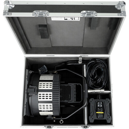 NANLUX Evoke 1200 Spot Light with FL-35YK Fresnel Lens and ROAD Case from www.thelafirm.com