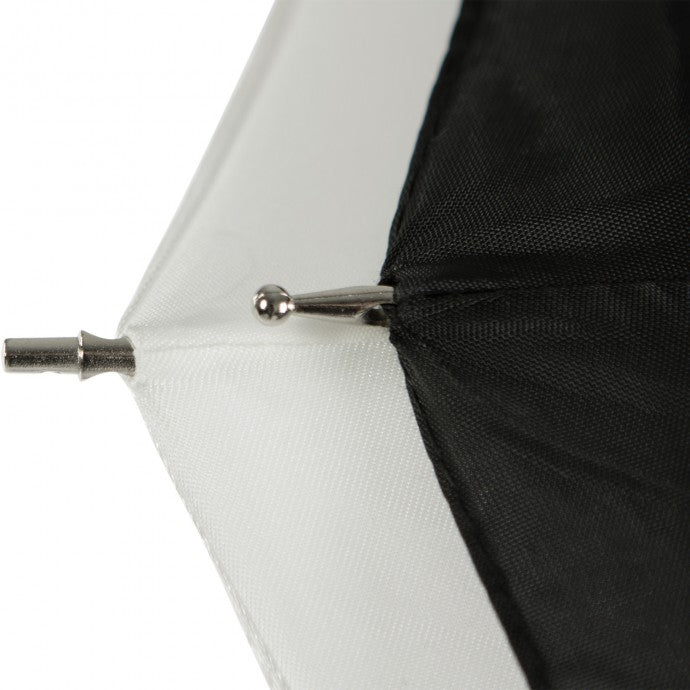 Westcott Convertible Umbrella - Optical White Satin with Removable Black Cover (32")