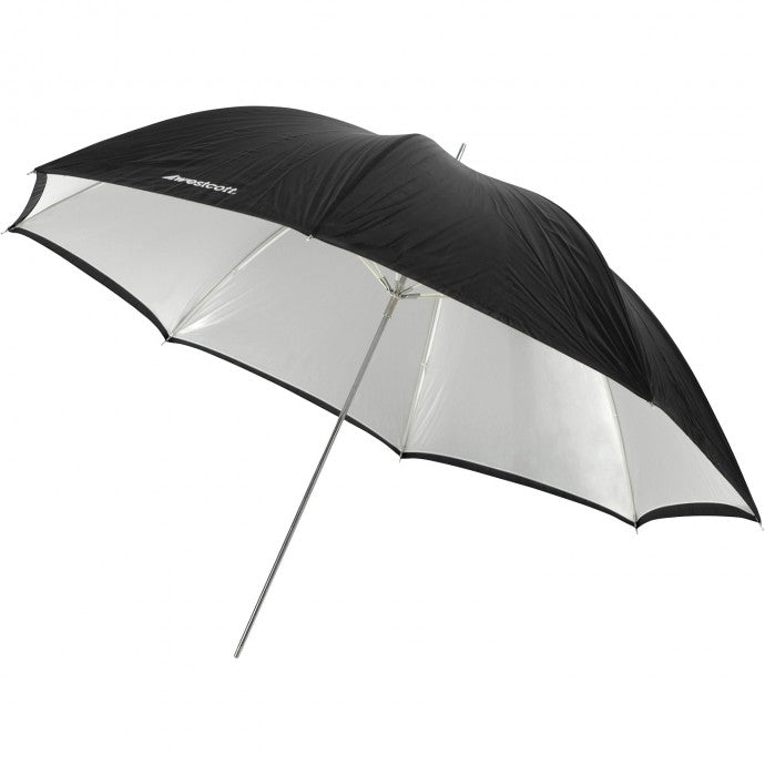 Westcott Convertible Umbrella - Optical White Satin with Removable Black Cover (45")