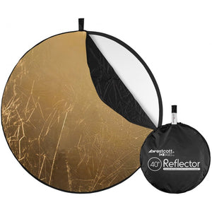 Westcott Collapsible 5-in-1 Reflector Kit with Gold Surface (2-pack, 40")