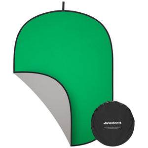Westcott Collapsible 2-in-1 Gray & Green Screen Backdrop (5' x 6.5')