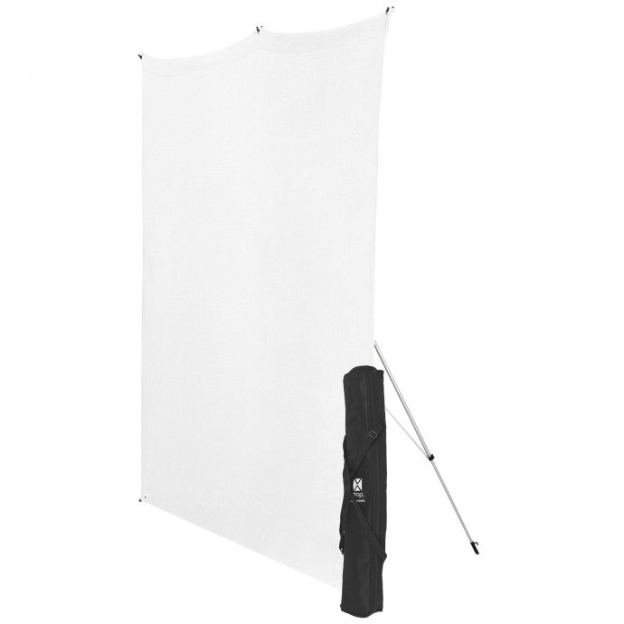 Westcott X-Drop Wrinkle-Resistant Backdrop Kit - High-Key White (5' x 7')