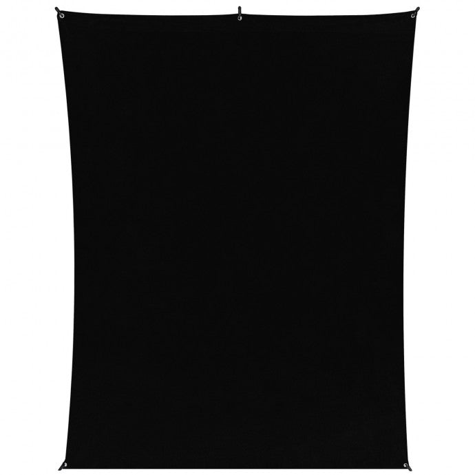 Westcott X-Drop Wrinkle-Resistant Backdrop Kit - Rich Black (5' x 7')