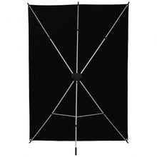 Load image into Gallery viewer, Westcott X-Drop Wrinkle-Resistant Backdrop Kit - Rich Black Sweep (5&#39; x 12&#39;)