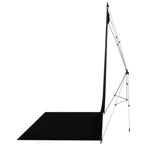 Westcott X-Drop Wrinkle-Resistant Backdrop Kit - Rich Black Sweep (5' x 12')