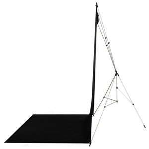 Westcott X-Drop Wrinkle-Resistant Backdrop Kit - Rich Black Sweep (5' x 12')