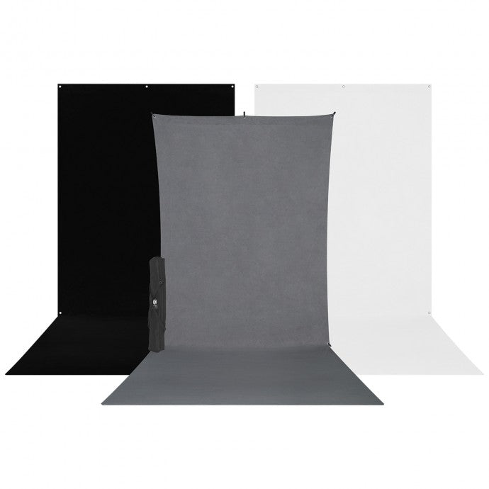 Westcott X-Drop 3-Pack Sweep Backdrop Kit (5' x 12')