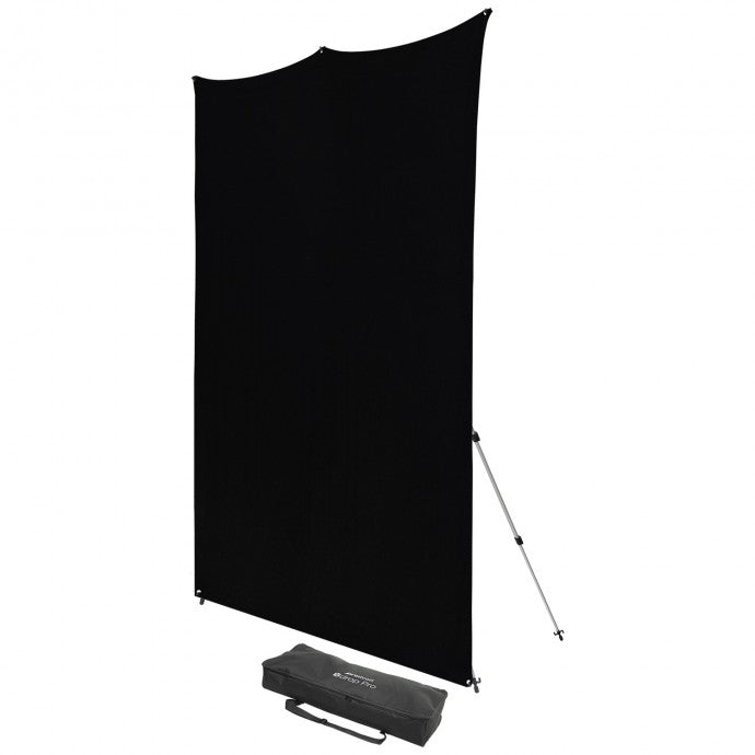 Westcott X-Drop Pro Wrinkle-Resistant Backdrop Kit - Rich Black (8' x 8')