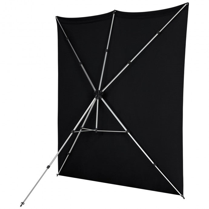 Westcott X-Drop Pro Wrinkle-Resistant Backdrop Kit - Rich Black (8' x 8')