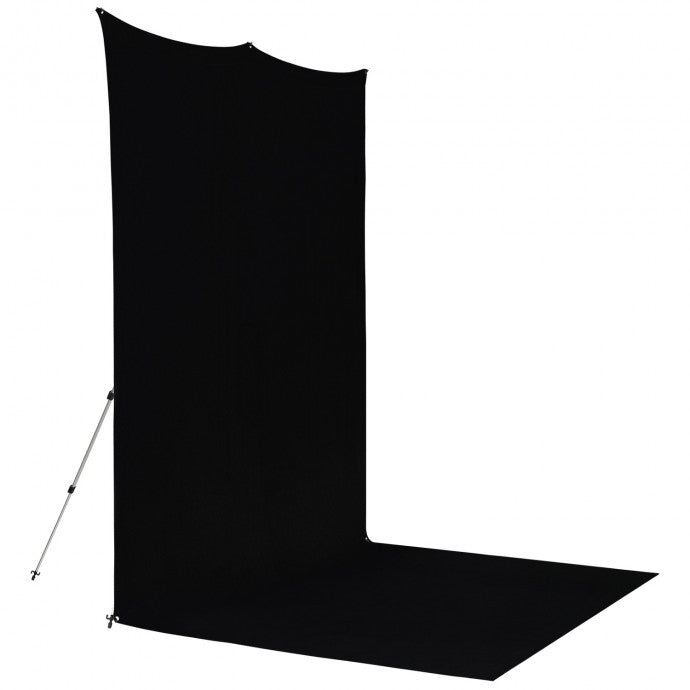 Westcott X-Drop Pro Wrinkle-Resistant Backdrop Kit - Rich Black Sweep (8' x 13')