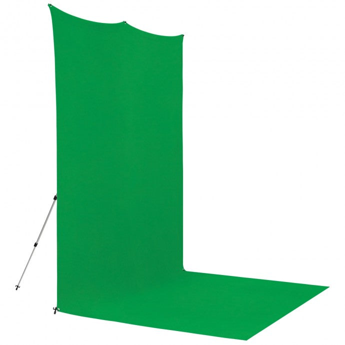 Westcott X-Drop Pro Wrinkle-Resistant Backdrop Kit - Chroma-Key Green Screen Sweep (8' x 13')