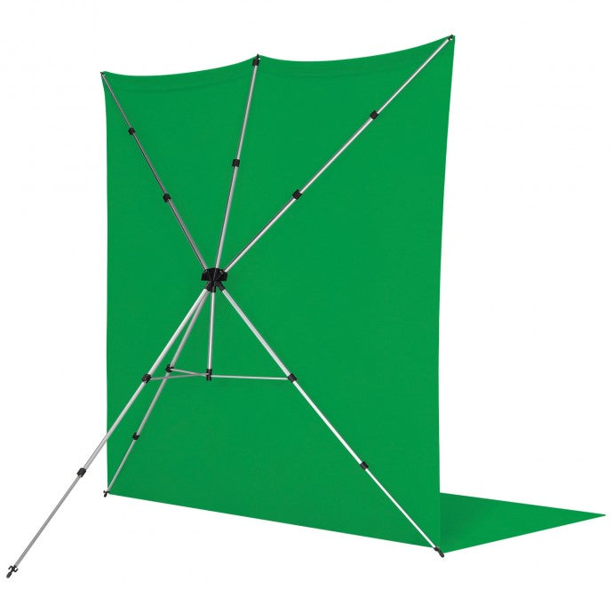 Westcott X-Drop Pro Wrinkle-Resistant Backdrop Kit - Chroma-Key Green Screen Sweep (8' x 13')