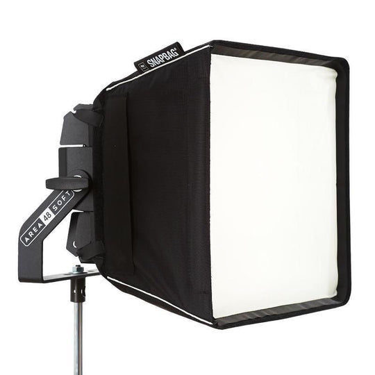 Area 48 DoP Snapbag Versa, mounts without barndoors on the unit from www.thelafirm.com