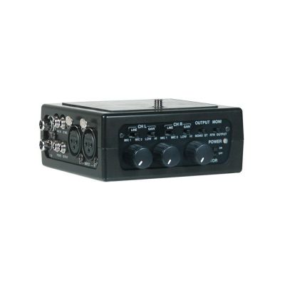 2-channel audio mixer/adapter for DSLR cameras from www.thelafirm.com