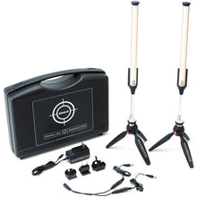 Load image into Gallery viewer, PIPELINE REPORTER Kit 3200 K, incl. 2 1-foot tubes, 2 stands, 2 extenders, 2 dimmers, split cable dc 2.1 2 meter, PSU 25W, world adaptors and hard case from www.thelafirm.com