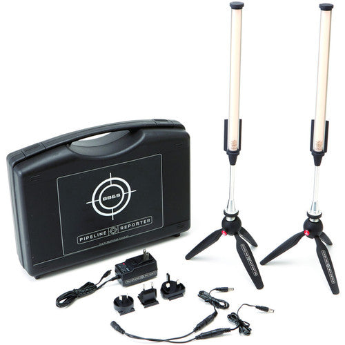PIPELINE REPORTER Kit 3200 K, incl. 2 1-foot tubes, 2 stands, 2 extenders, 2 dimmers, split cable dc 2.1 2 meter, PSU 25W, world adaptors and hard case from www.thelafirm.com