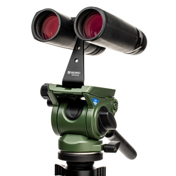 Benro BINOH200 Arca-Swiss Style Binocular Bracket with 1/4"-20 & 3/8"-16 mounting options from www.thelafirm.com