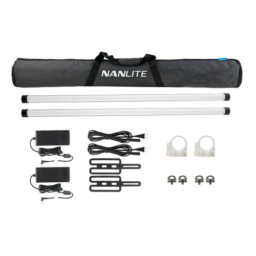 Nanlite PavoTube II 30X 4' RGBWW LED Pixel Tube with Internal Battery 2 Light Kit from www.thelafirm.com