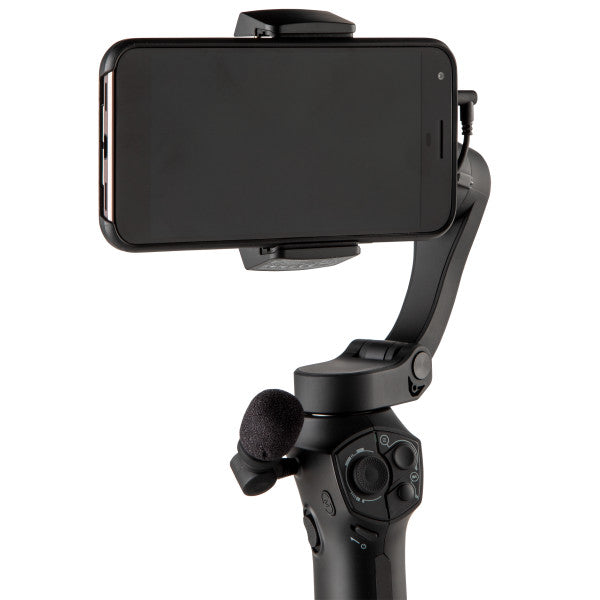 Benro 3 Axis Handheld Gimbal for Smartphone (simplified) with Saramonic SmartMic from www.thelafirm.com