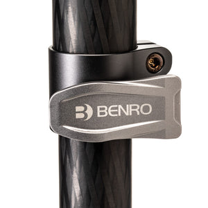 Benro MSD46C SupaDupa Monopod, 72" max height, waterproof twist locks, carbon fiber, spiked foot, CNC machined aluminum flip lock from www.thelafirm.com