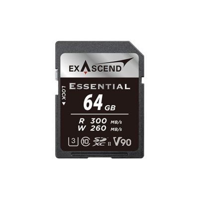 Exascend Essential SDXC, UHS-II, V90 64GB from www.thelafirm.com