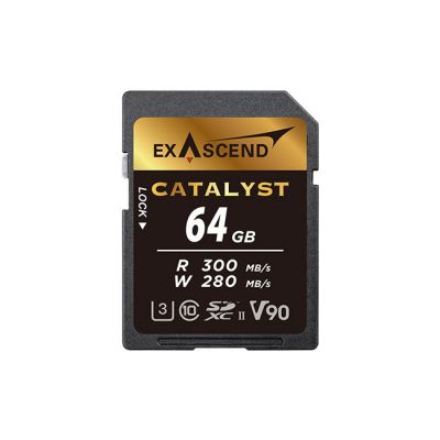 Exascend Catalyst SDXC, UHS-II, V90 64GB from www.thelafirm.com