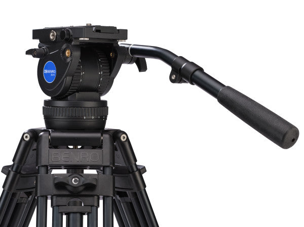 Benro A674TMM Dual Stage AL Video Tripod & BV10 Head - 100mm Bowl, 3 Leg Sections, Twist Lever-Lock Leg Release from www.thelafirm.com