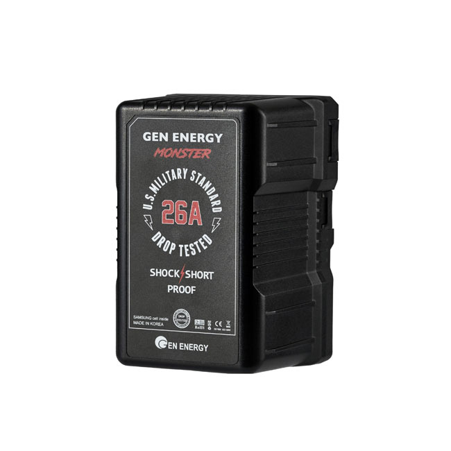 GEN ENERGY 14.4V, 390Wh / 27.2Ah Li-Ion V-Mount Battery (26A Max. Discharge Rate)