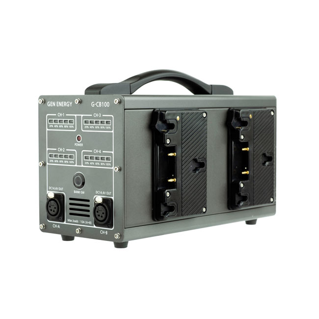 GEN ENERGY 4-Channel Simultaneous Fast Gold Mount Charger (6A) and Power Station